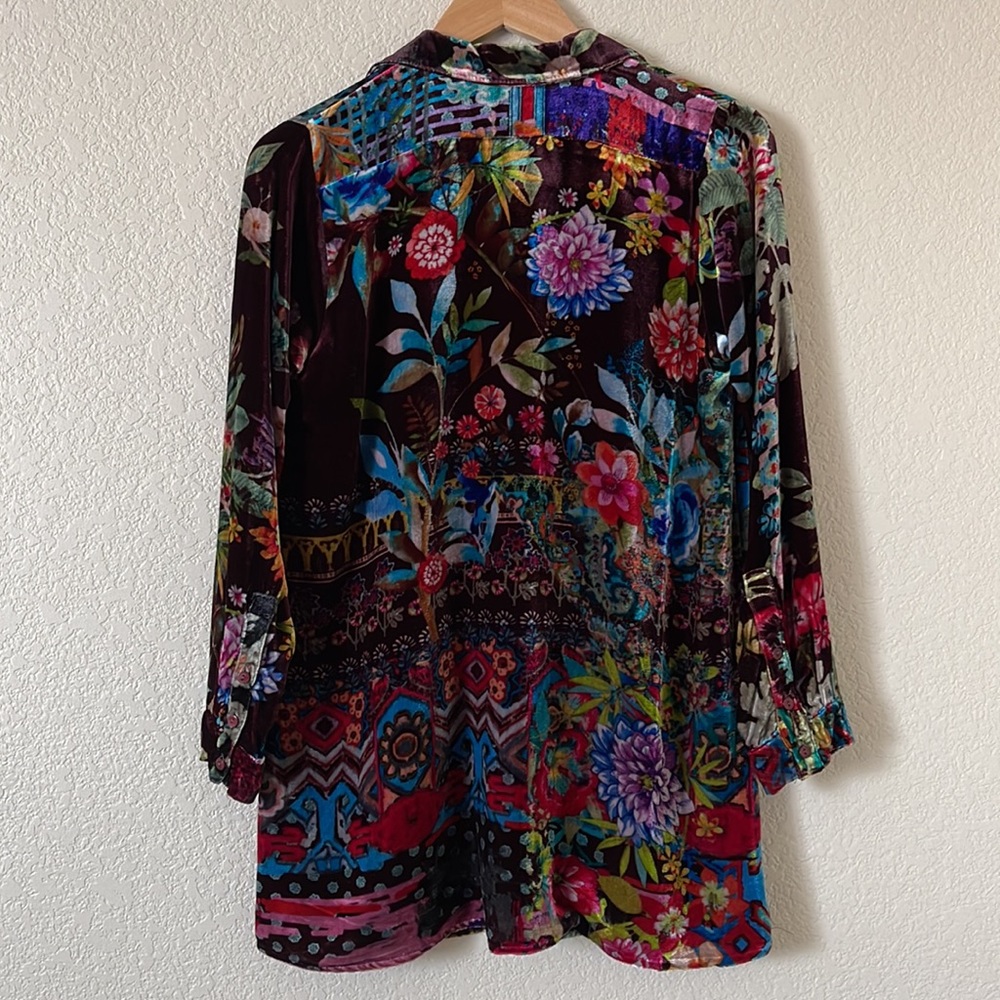 Johnny Was Velvet Dream Button Front Tunic Size PXS - Picture 5 of 14